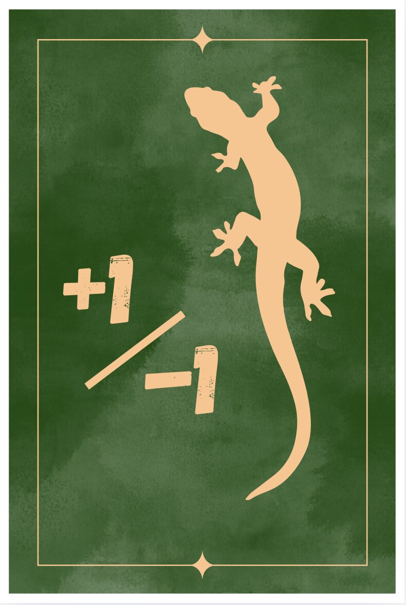 Illustration der Tierkarte Chamäleon